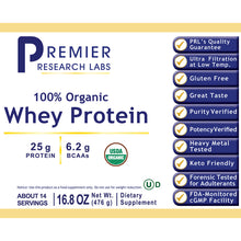 將圖片載入圖庫檢視器 Premier Research Labs Organic Whey Protein 有機乳清蛋白粉 (476g)