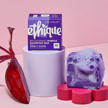 將圖片載入圖庫檢視器 Ethique Shampoo Bar - Purple Soap Free Shampoo Bar for Brassy Blonde and Gray Hair: Tone It Down™ 亮澤控色紫色無皂基洗髮皂