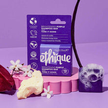 將圖片載入圖庫檢視器 Ethique Shampoo Bar - Purple Soap Free Shampoo Bar for Brassy Blonde and Gray Hair: Tone It Down™ 亮澤控色紫色無皂基洗髮皂