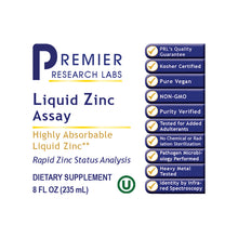 將圖片載入圖庫檢視器 Premier Research Labs Liquid Zinc Assay Dietary Supplement
