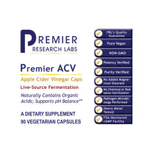 將圖片載入圖庫檢視器 Premier Research Labs ACV (Apple Cider Vinegar) Dietary Supplement
