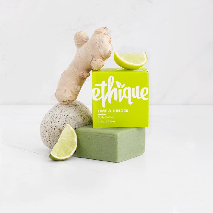 Ethique Body Cleanser - Exfoliating Lime & Ginger Solid Body Scrub Bar 青檸薑磨砂芭