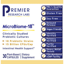 將圖片載入圖庫檢視器 Premier Research Labs MicroBiome-18™ 益生菌 (30 Capsules)
