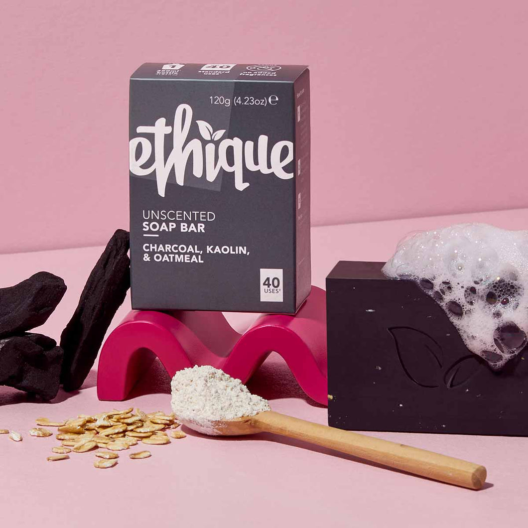 Ethique Body Cleanser - Unscented Charcoal, Kaolin, & Oatmeal Soap Bar 活性炭高林土燕麦沐浴皂