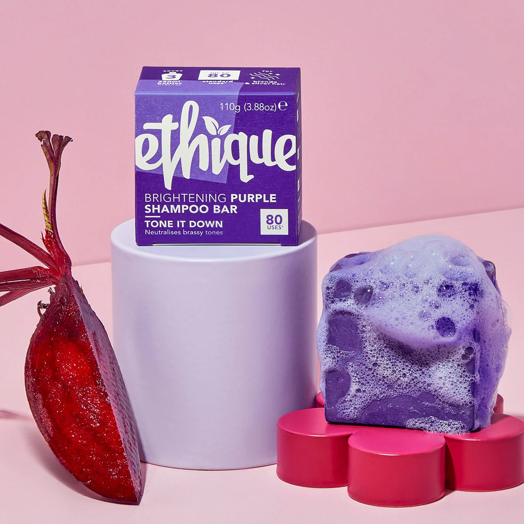 Ethique Shampoo Bar - Purple Shampoo Bar for Brassy Blonde and Gray Hair: Tone It Down™ 亮泽控色紫色洗发皂