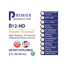 Load image into Gallery viewer, Premier Research Labs B12-ND Dietary Supplement
