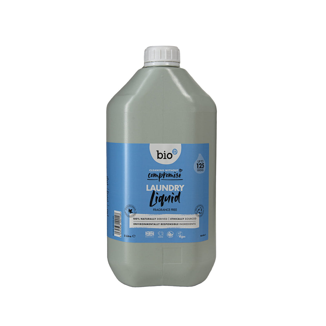 Bio-D Laundry - Fragrance Free Non Bio Laundry Liquid (5L)